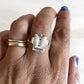 Clear crystal baguette style ring