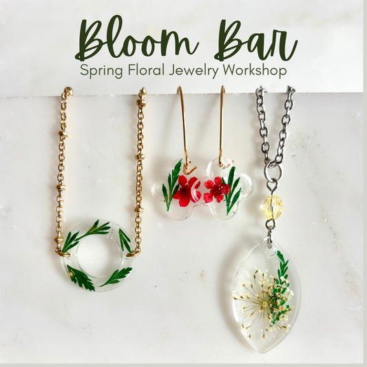 Bloom Bar: Spring Floral Resin Jewelry Workshop at Shop Suey (Redlands) | March 8