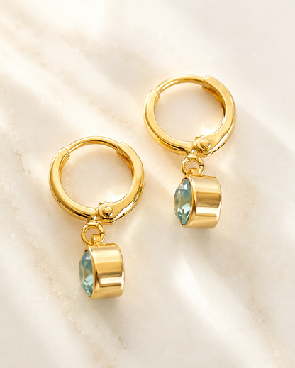 Boucles d'oreilles créoles étoile de mer dorées
