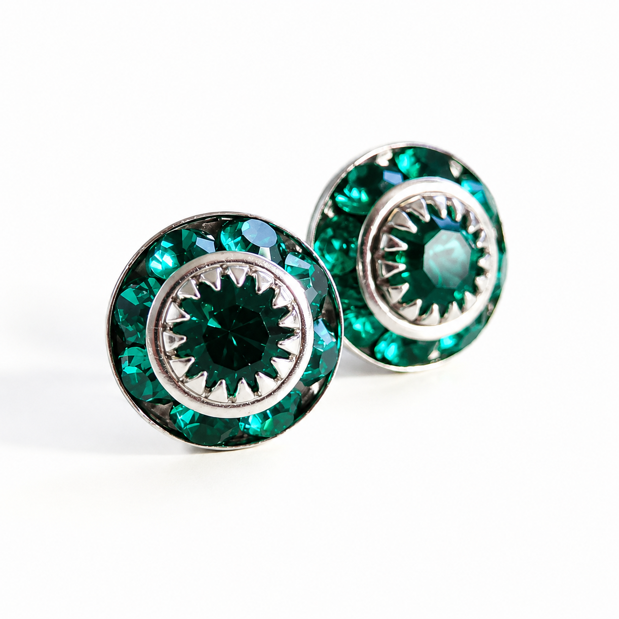 Emerald Green Crystal vintage