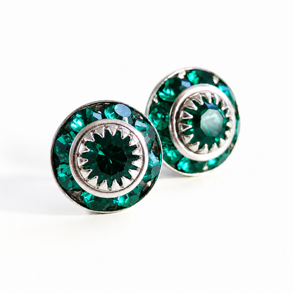 Emerald Green Crystal vintage