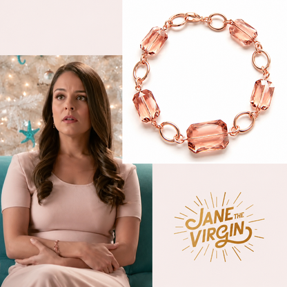 Rose gold crystal bracelet - as seen on Jane the Virgin