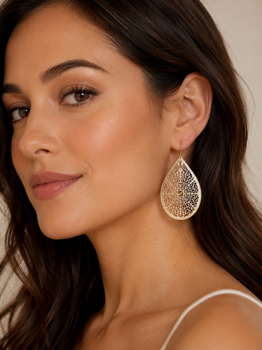 Pendientes de lágrima de filigrana pendientes boho