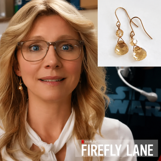 Gold crystal briolette earrings
