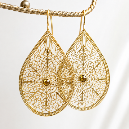 Pendientes de lágrima de filigrana pendientes boho
