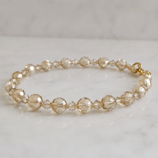 Golden shadow crystal bracelet