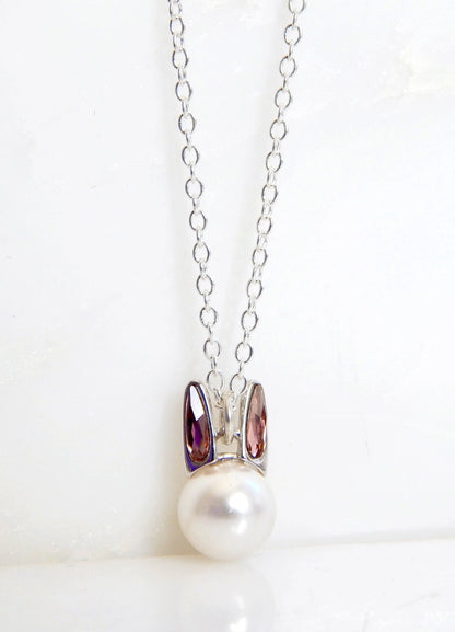 Conejito perla blanca con cristales SWAROVSKI®
