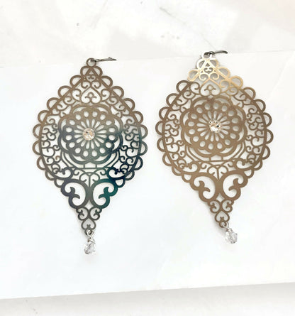 Filigree earrings boho earrings