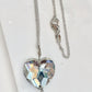clear crystal heart necklace