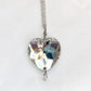 Clear crystal heart necklace