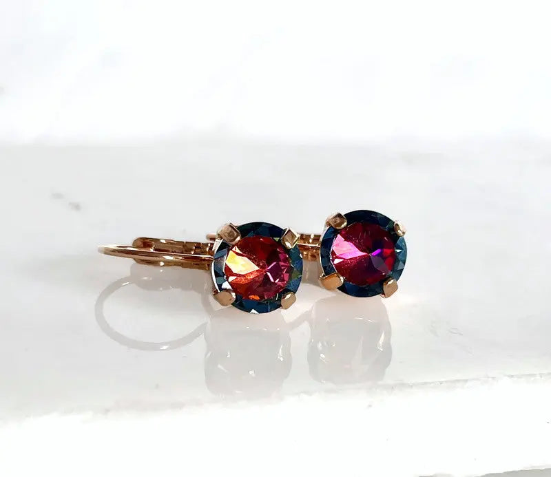 Dark Rainbow Lever back Earrings LoveYourBling
