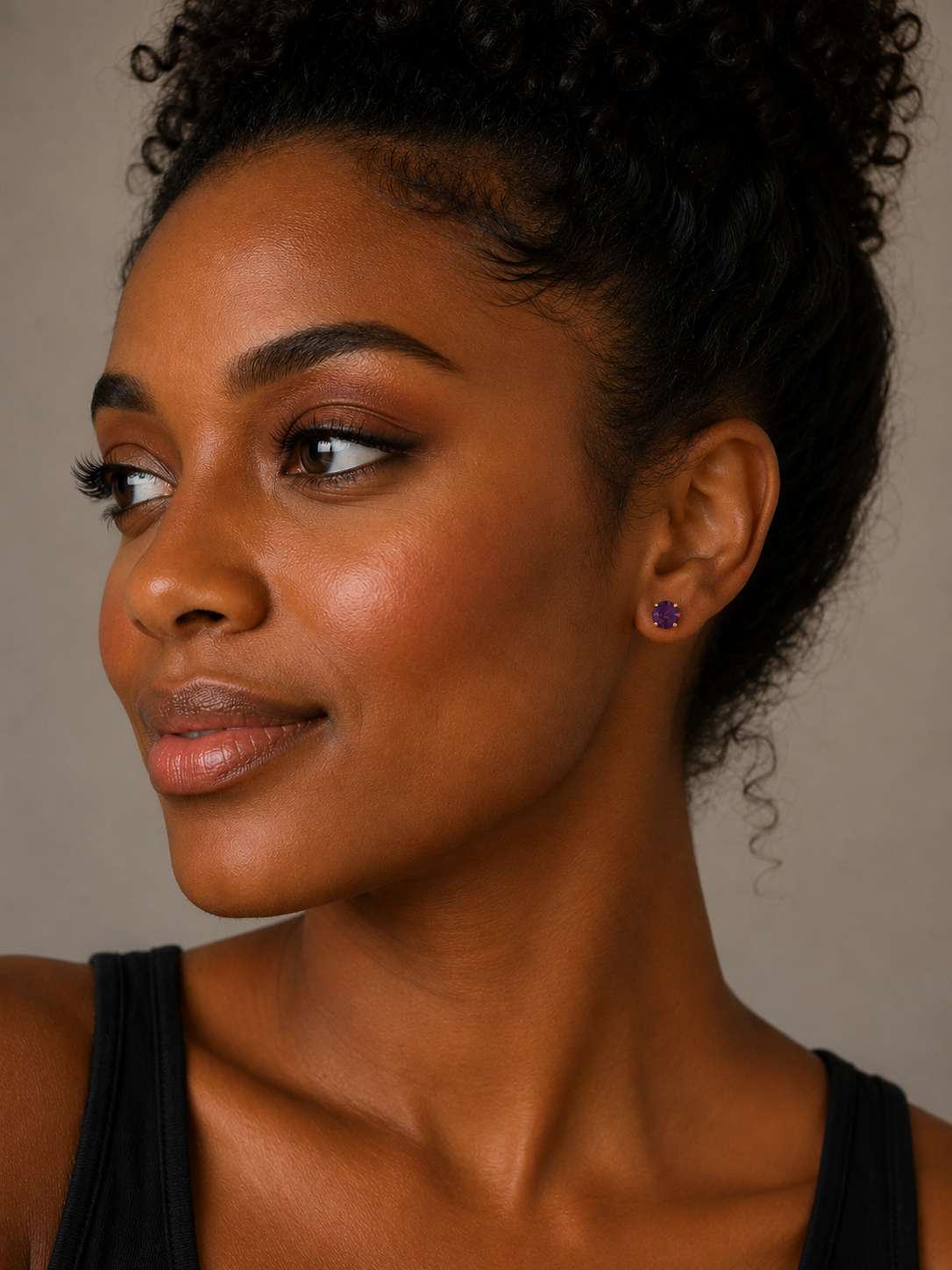 Lavender Opal Round Stud Earrings – 7mm | Gold, Rose Gold, or Silver Plated