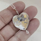 Clear crystal heart necklace