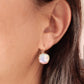 Rose gold rainbow opal crystal lever back earrings
