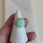 Mint green crystal cocktail Ring