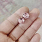 Pink crystal post earrings