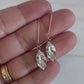 Clear marquis crystal earrings on rose gold