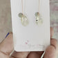 Luminous green crystal earrings on rose gold