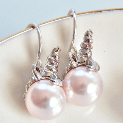 Boucles d'oreilles licorne perles roses