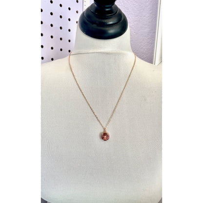 Collier rond Blush en cristal et or rose