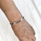 Clear crystal bracelet on gunmetal