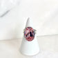 Light pink crystal oval ring