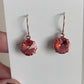rose gold crystal earrings in peach
