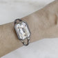 Gunmetal large crystal cuff bracelet