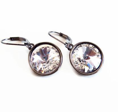 Boucles d'oreilles en métal et cristal Rivoli