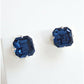 Navy Blue Crystal Post Earrings  earrings