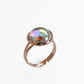 Crystal bubble ring on rose gold