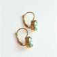 Mint opal crystal lever back earrings