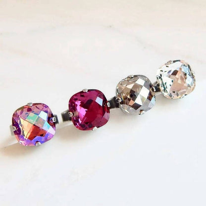 Large crystal cocktail ring