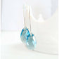 Long Aquamarine crystal earrings