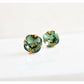 Erinite green crystal stud earrings