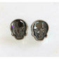 Silver crystal skull earrings