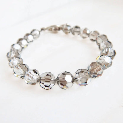 Pulsera de cristal de plata