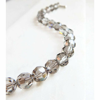 Pulsera de cristal de plata