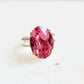 Pink crystal oval ring