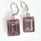 Light amethyst crystal earrings