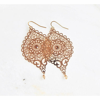 Filigree earrings boho earrings