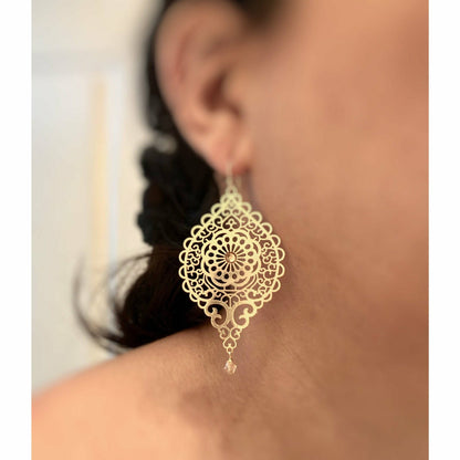 Filigree earrings boho earrings