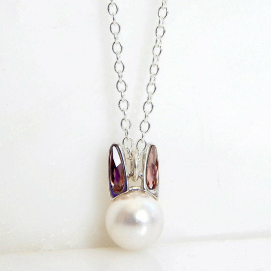 White pearl bunny with SWAROVSKI® crystals