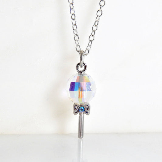 Crystal lollipop necklace