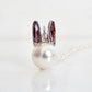 White pearl bunny with SWAROVSKI® crystals
