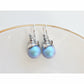 Blue pearl unicorn earrings