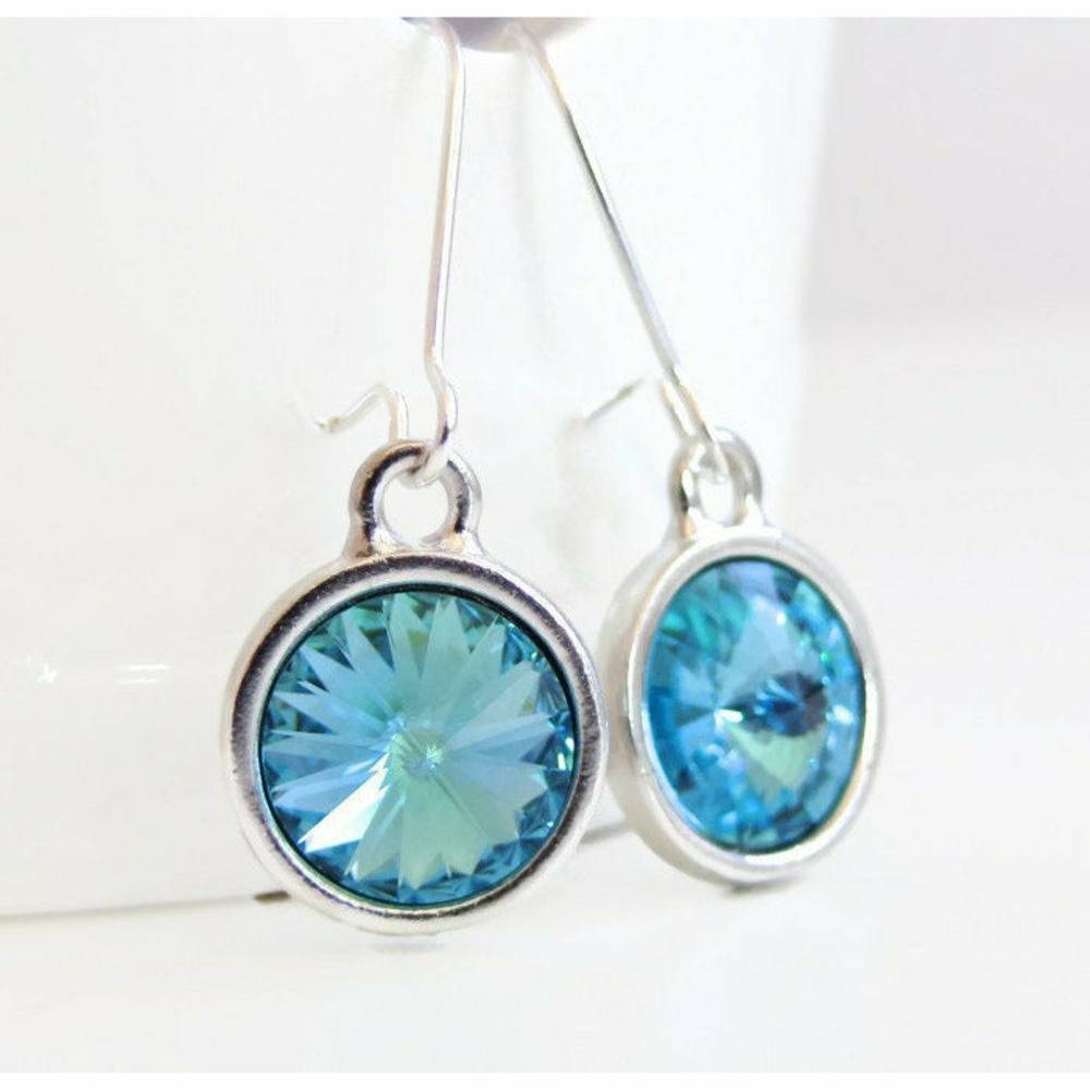 Light Turquoise Crystal Earrings