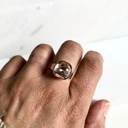 Lavender opal crystal ring on rose gold band LoveYourBling