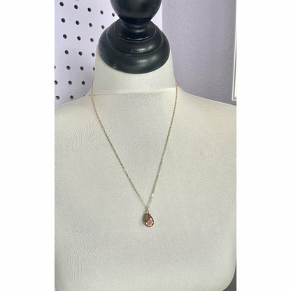 Collier en cristal miroir en or rose