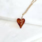 Red crystal heart necklace